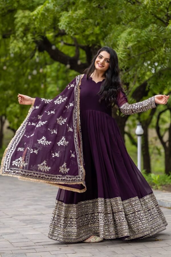 Royal Orchid Gown Lehenga