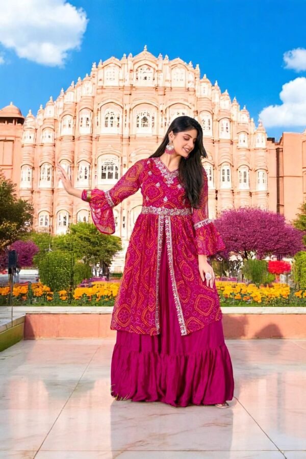 Satrangi Saheli gown lehenga - Image 3