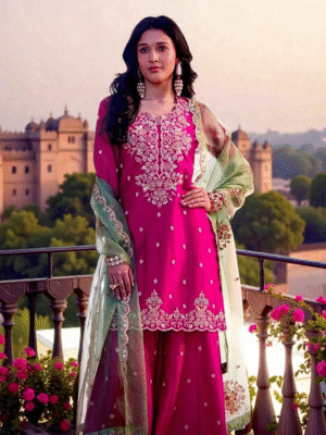 Zeenat Handwork Kurti Set