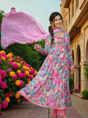 Zoya Mirror Georgette Kurti Set