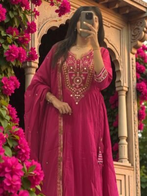 Aira Pure Cotton Embroidered Kurti Pant Set